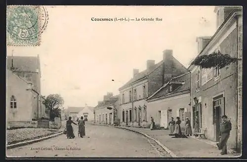 AK Couesmes /I.-et-L., La Grande Rue