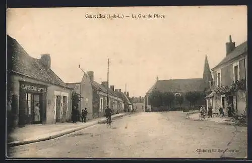 AK Courcelles /I.-et-L., La Grande Place