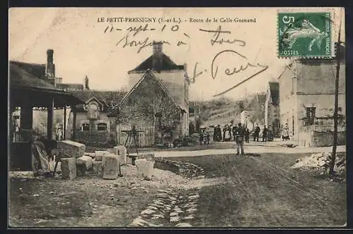 AK Le Petit-Pressigny /I.-et-L., Route de la Celle-Guenand