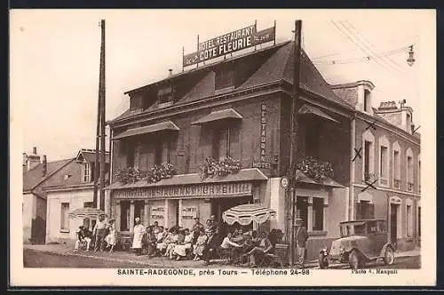 AK Sainte-Radegonde /Tours, Hôtel-Restaurant Côte Fleurie