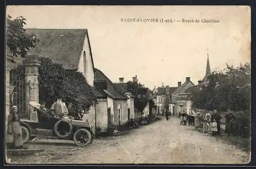 AK Saint-Flovier /I.-et-L., Route de Chatillon