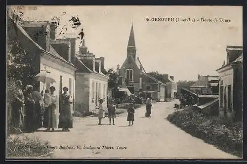 AK St-Genouph /I.-et-L., Route de Tours