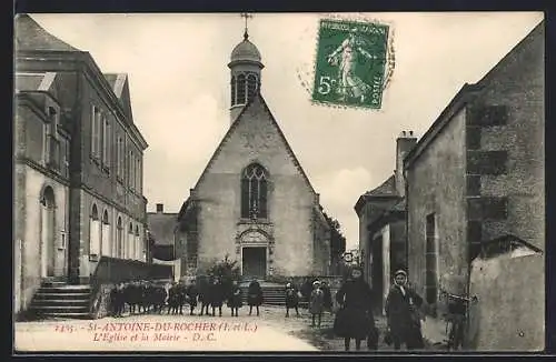 AK St-Antoine-du-Rocher, LEglise et la Mairie