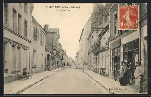 AK St-Epain /I.-et-L., Grande Rue