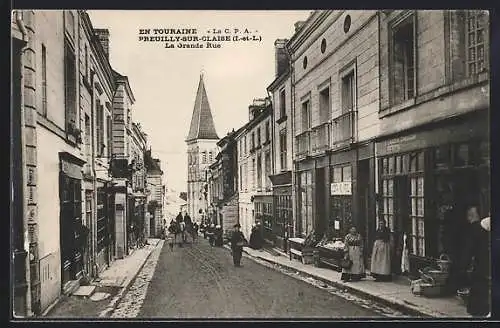 AK Preuilly-sur-Claise, Une rue