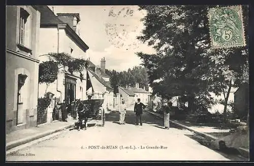 AK Pont-de-Ruan /I.-et-L., La Grande Rue