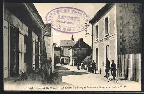 AK Civray-s-Cher, Le Centre du Bourg et le nouveau Bureau de Poste