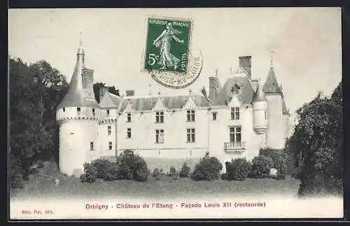 AK Orbigny /I.-et-L., Chateau de l`Etang, Facade Louis XII