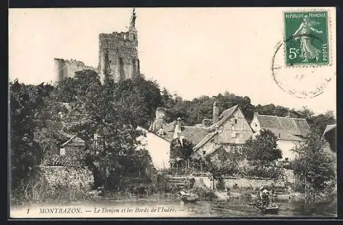 AK Montbazon /I.-et-L., Le Donjon et les Bords de l`Indre