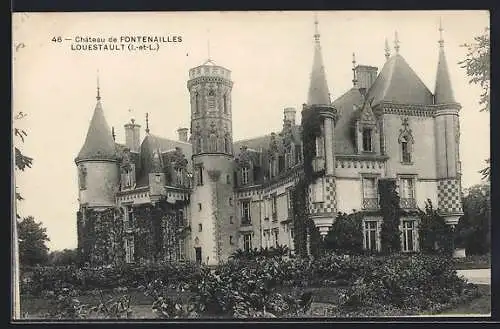 AK Fontenailles, le château, vue d`ensemble