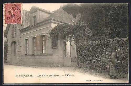 AK Savonnières /I.-et-L., Les Caves gouttières, l`entrée