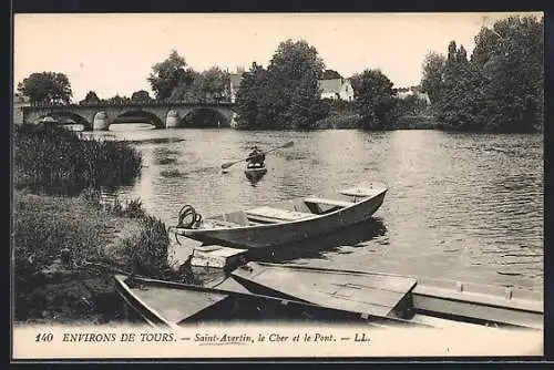 AK Saint-Avertin /Tours, Le Cher et le Pont