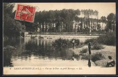 AK Saint-Avertin /I.-et-L., Vue sur le Cher au petit Barrage