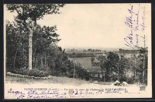 AK Saint-Avertin /I.-et-L., Un coin du parc de Mont-Joyeux