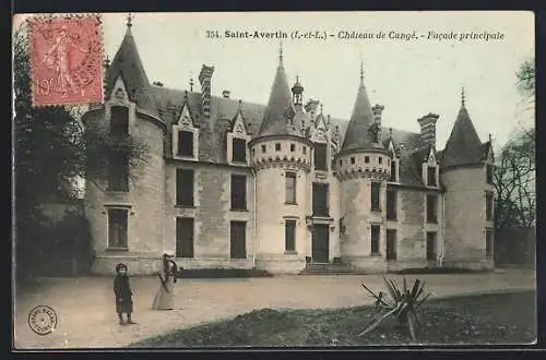 AK Saint-Avertin /I.-et-L., Chateau de Cangé, facade principale