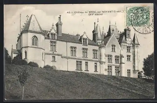 AK Noyant /I.-et-L., Chateau de Brou