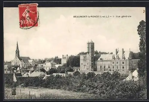 AK Beaumont-la-Ronce, Vue générale