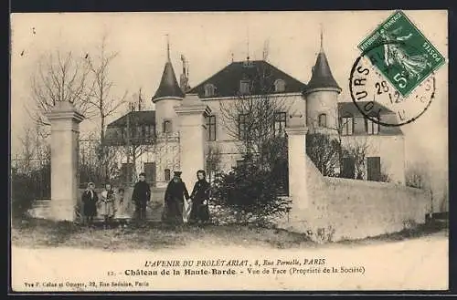 AK La Haute-Barde /I.-et-L., Le Chateau, vue de Face