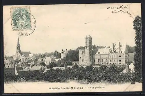 AK Beaumont-la-Ronce, Vue générale