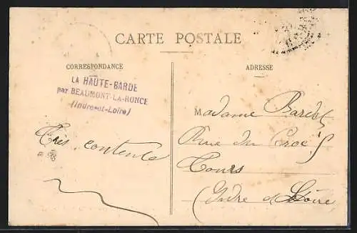 AK La Haute-Barde /Touraine, Vue de L`Orphelinat, facade principale Est