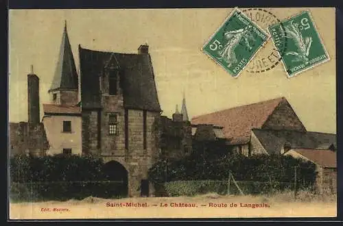 AK Saint-Michel /I.-et-L., Le Chateau, Route de Langeais