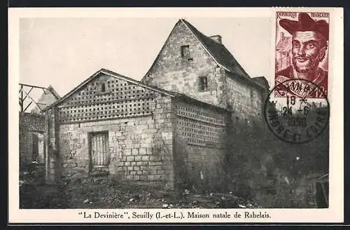 AK Seuilly /I.-et-L., La Devinière, Maison natale de Rabelais