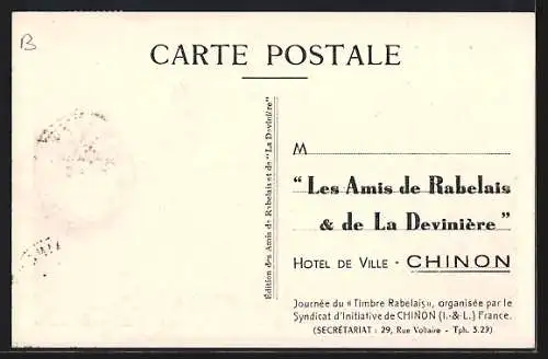 AK Seuilly /I.-et-L., La Devinière, Maison natale de Rabelais
