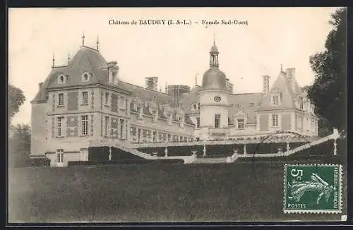 AK Baudry /I.-et-L., Le Chateau, Facade Sud-Ouest