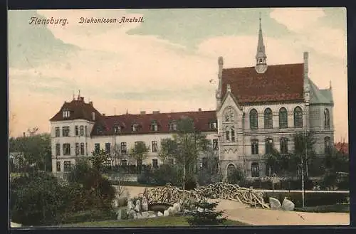 AK Flensburg, Blick zur Diakonissenanstalt