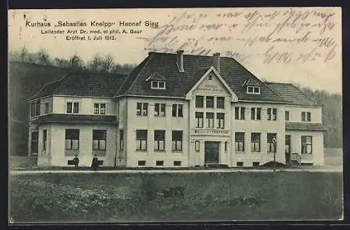 AK Hennef /Sieg, Kurhaus Sebastian Kneipp, Leitender Arzt Dr. A. Baur