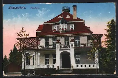 Lithographie Lüdenscheid, Gasthaus zum Alten Parkhaus