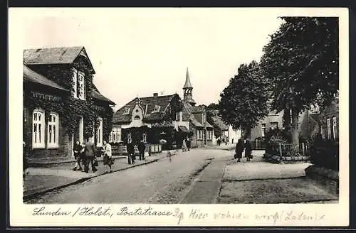 AK Lunden /Holst., Partie in der Poststrasse