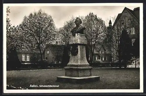 AK Aalen, Partie am Schubartdenkmal