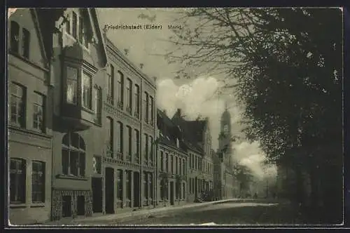 AK Friedrichstadt /Eider, Strassenpartie am Markt