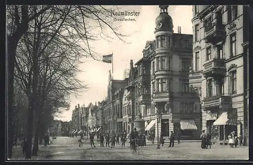 AK Neumünster, Strasse am Grossflecken