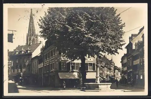 AK Freiburg i. Br., Ortspartie in Oberlinden