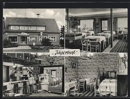 AK Webershausen, Jägerhof, Aussenansicht, Saal, Gaststube & Jagdzimmer
