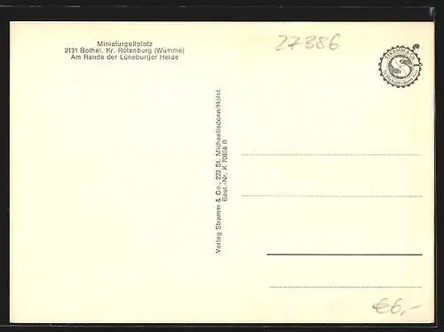 AK Bothel /Kr. Rotenburg, Miniaturgolfplatz am Rande der Lüneburger Heide