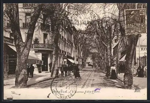 AK Menton /A.-M., L`Avenue Félix-Faure