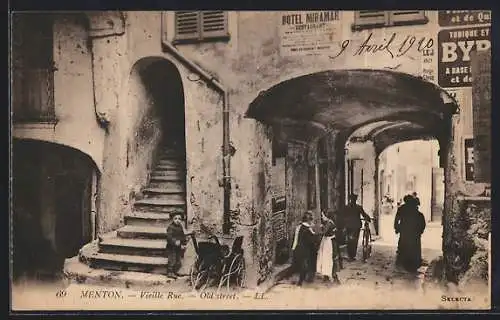 AK Menton /A.-M., Vieille Rue