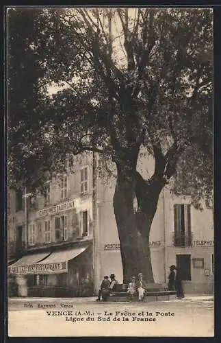 AK Vence /Alpes-Maritimes, Le Frene et la Poste, ligne du Sud de la France