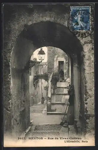 AK Menton /Alpes-Maritimes, Rue du Vieux Chateau