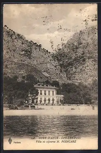 AK Èze-les-Pins, Villa où séjourne M. Poincaré