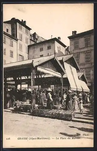 AK Grasse /Alpes-Maritimes, La Place du Marché