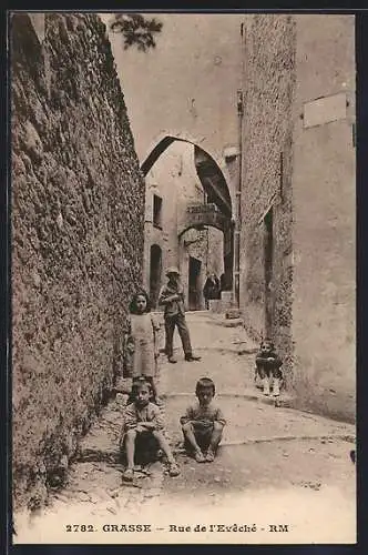 AK Grasse /Alpes-Maritimes, Rue de l`Evéché