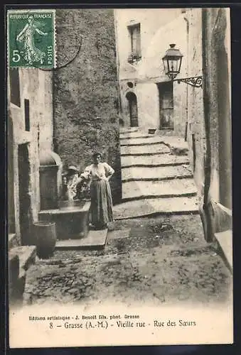 AK Grasse /Alpes-Maritimes, Vieille Rue, Rue des Soeurs