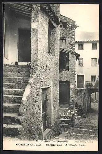 AK Gorbio /Alpes-Maritimes, Vieille rue