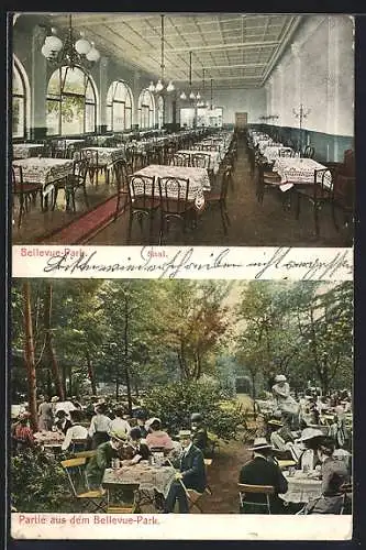 AK Hannover-Herrenhausen, Gasthaus Bellevue-Park