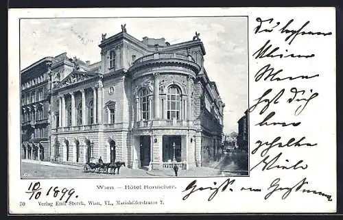 AK Wien, Blick auf das Hôtel Ronacher