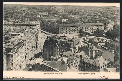 AK Wien, Französische Botschaft und Schwarzenberg-Platz